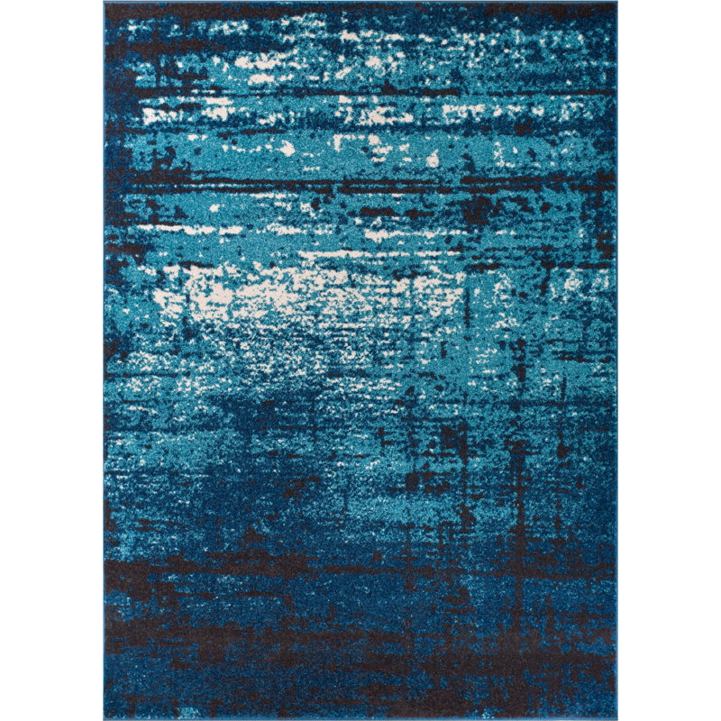 Coolidge Modern Distressed Navy Blue Area Rug Reviews Allmodern