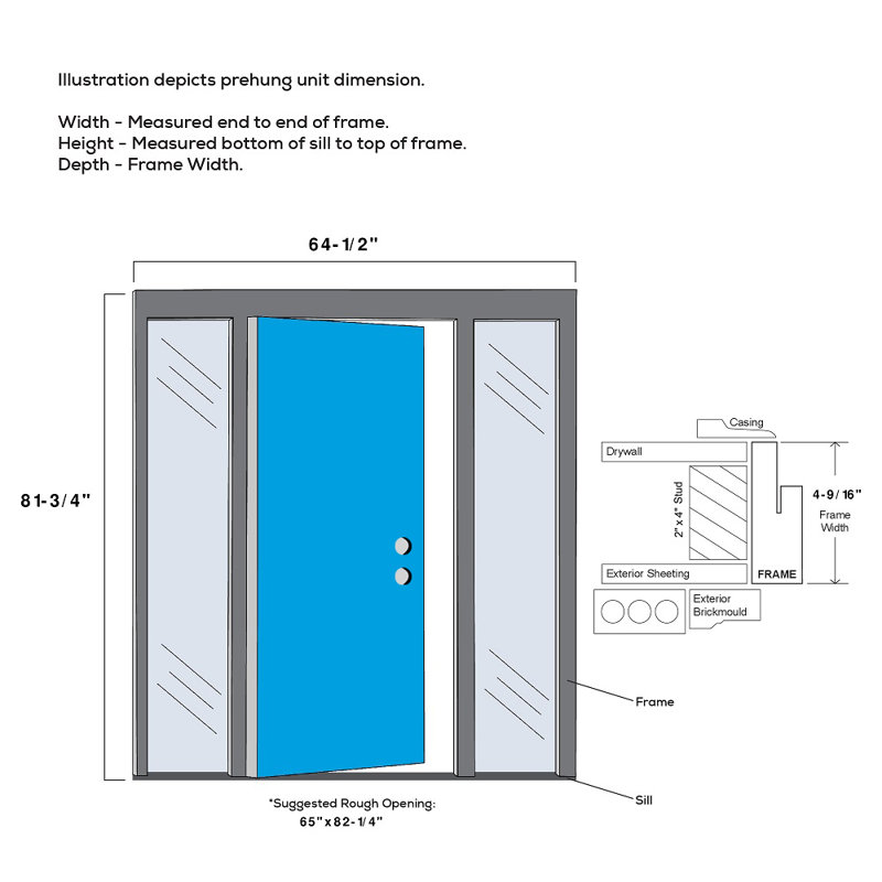 Verona Home Design Smooth Internal Blinds Primed Fiberglass Prehung Front Entry Doors Wayfair