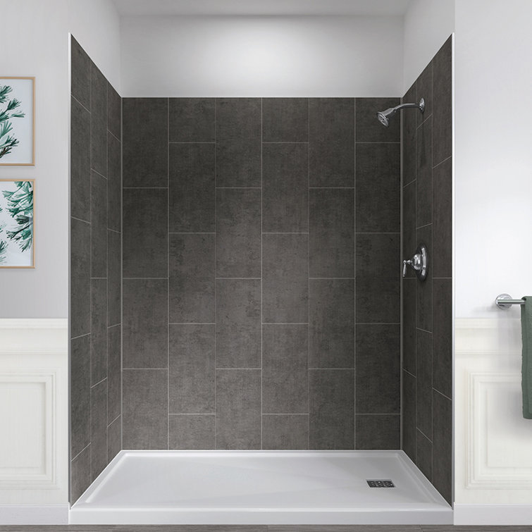 Hazelwood Home Jetcoat 78 X 60 X 32 Five Panel Shower Wall Reviews Wayfair