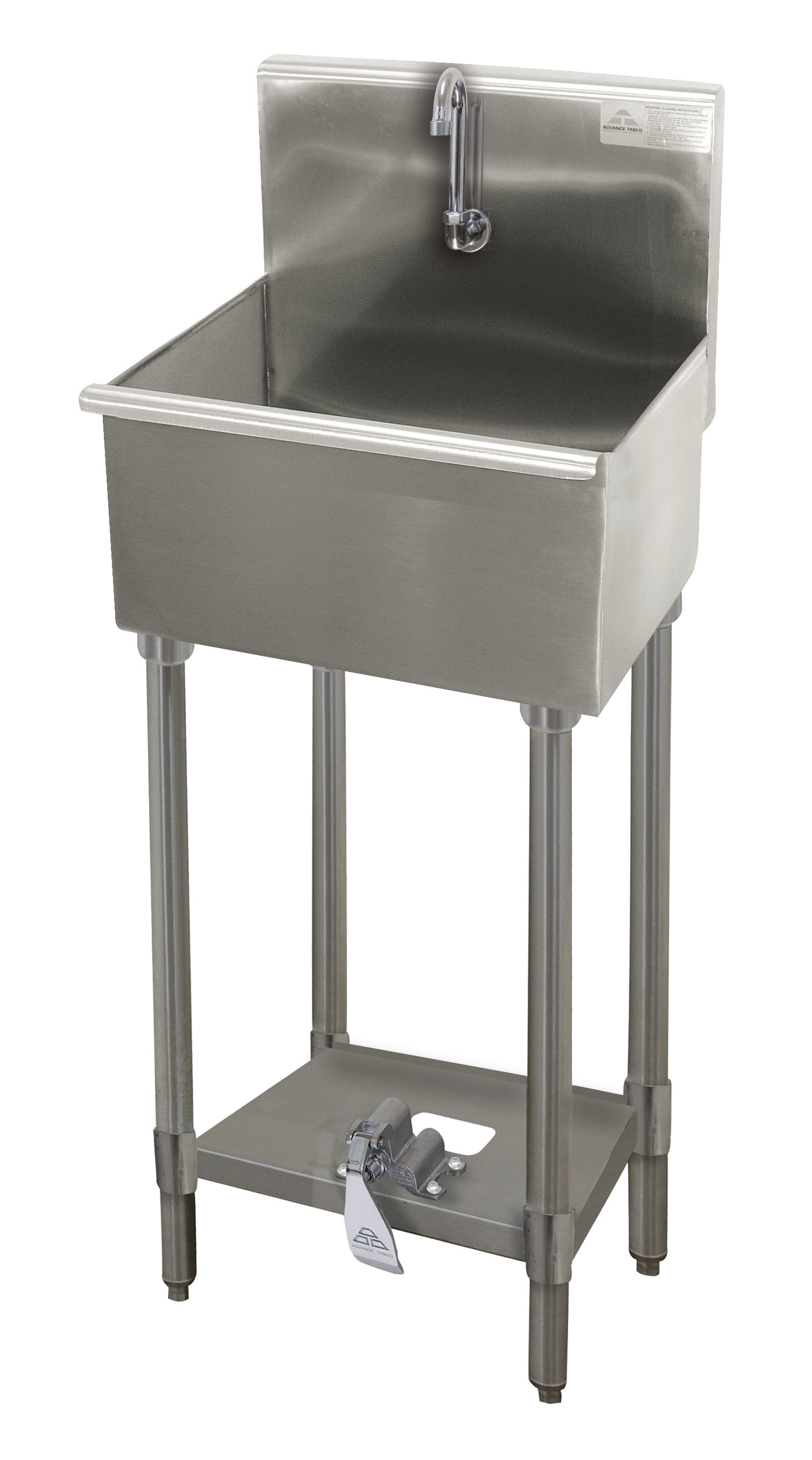 Advance Tabco Foot Valve 22 X 17 5 Freestanding Handwash