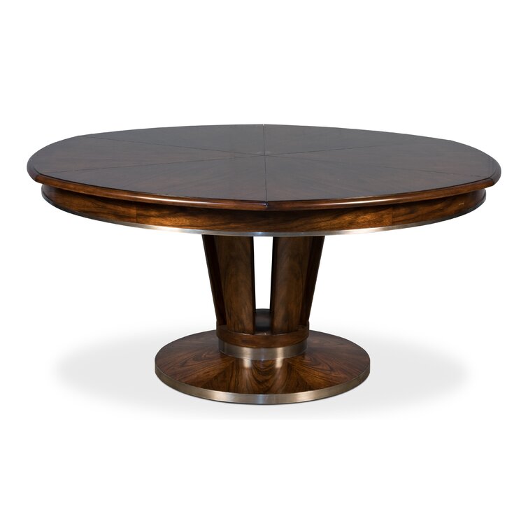 sarreid walnut brown jupe large extendable dining table