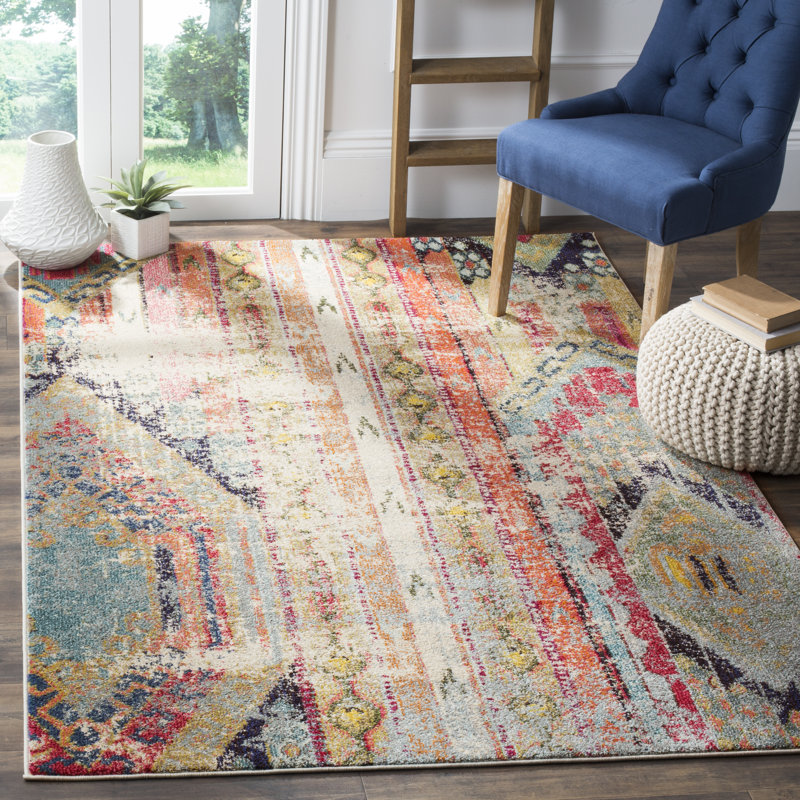 Best Area Rugs, Area Rugs Wayfair,  Best Contemporary Area Rugs, Newburyport Beige Orange Area Rug