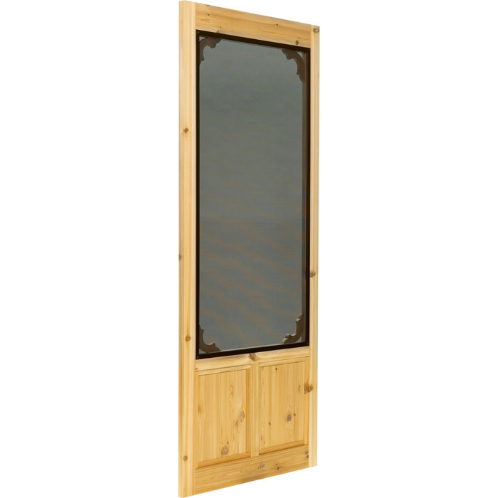 Kiby Unfinished Cedar Slab Screen Door Wayfair Ca