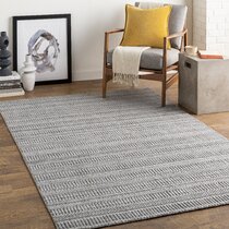 Surya Hand Knotted Modern Area Rug Ivory/Light Gray/Gray/Beige 8 by 11-Feet