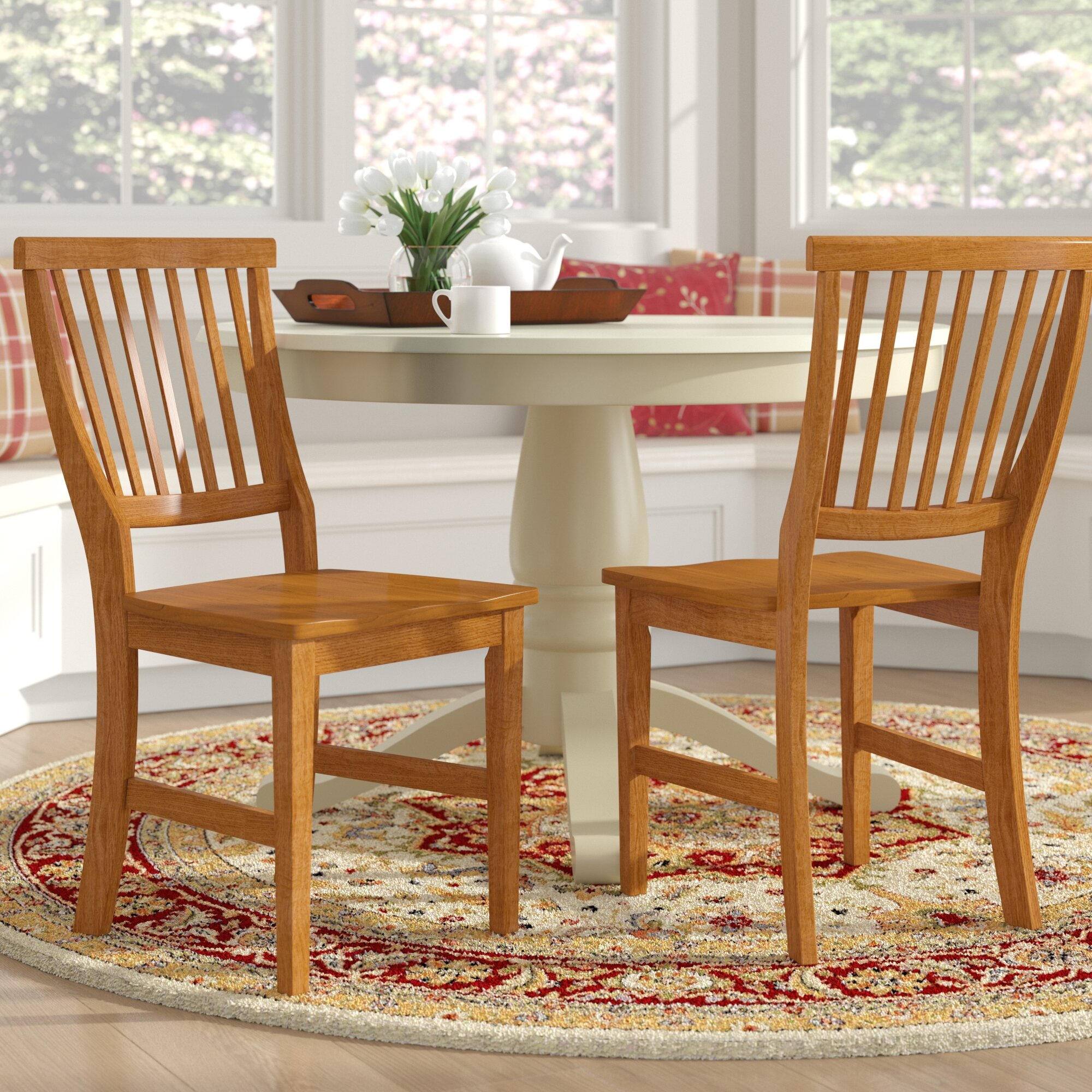 Three Posts Ferryhill Solid Wood Dining Chair Reviews Wayfair