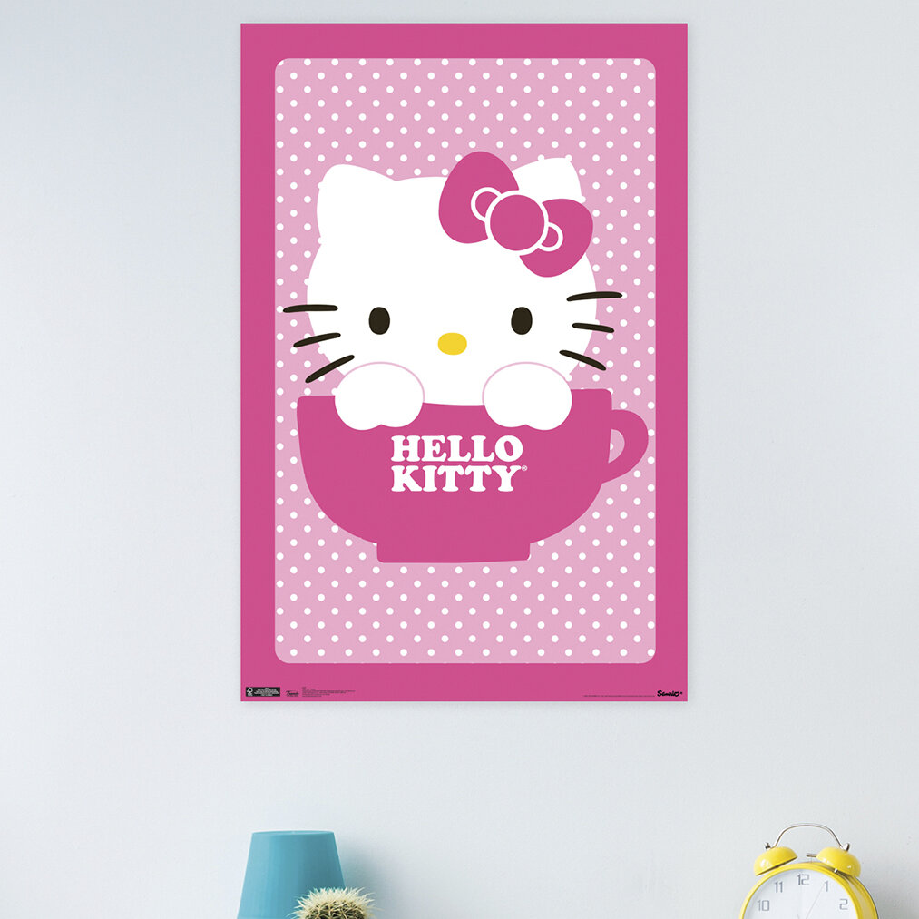 Trends International Hello Kitty Teacup Paper Print Wayfair