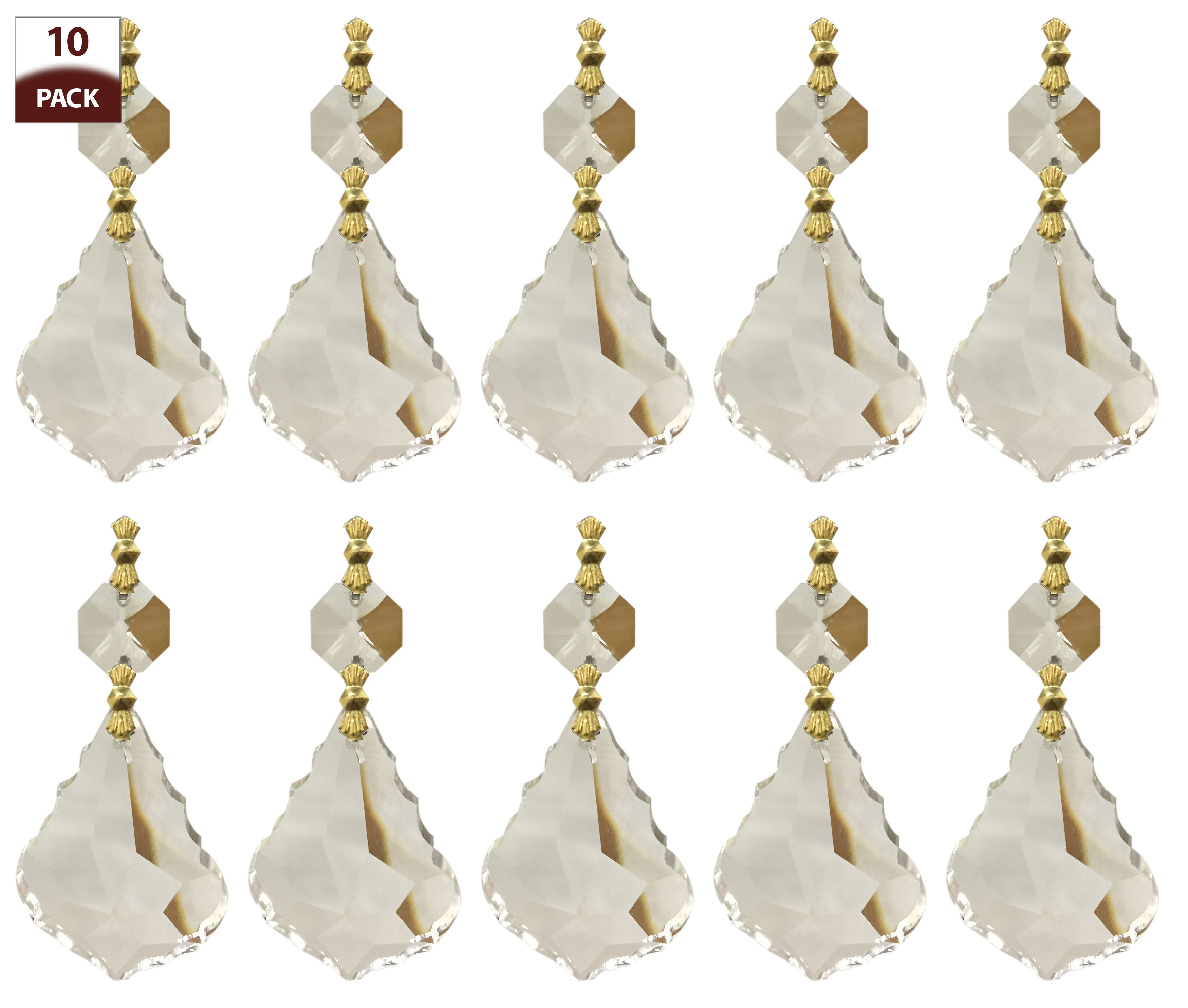 Royaldesigns 10 Pack Chandelier Replacement Crystal Prisms French Royaldesigns 10 Pack Chandelier Replacement Crystal Prisms French Maple Leaf Clear Wayfair
