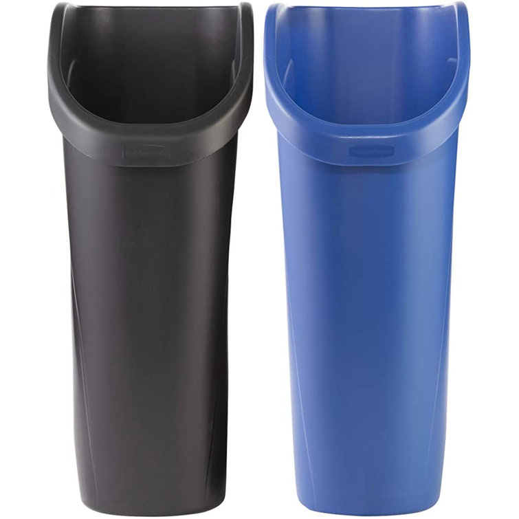 6.4G Undercounter Wastebasket 2 Pack, Dual Stream Waste And Recycling