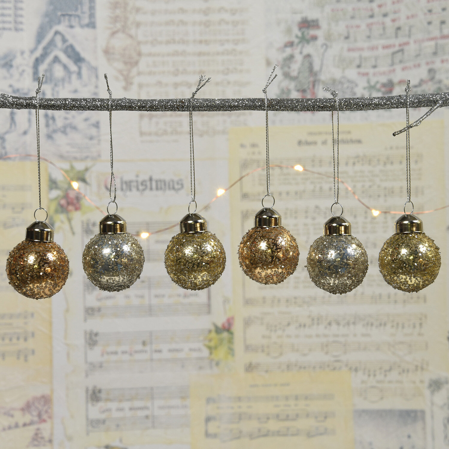 glitter ball christmas ornaments