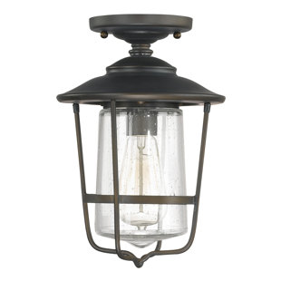 Best Remington 1-Light Outdoor Semi Flush Mount By Birch Lane™ Outdoor Lighting Remington 1-Light Outdoor Semi Flush Mount By Birch Lane™ Outdoor Lighting