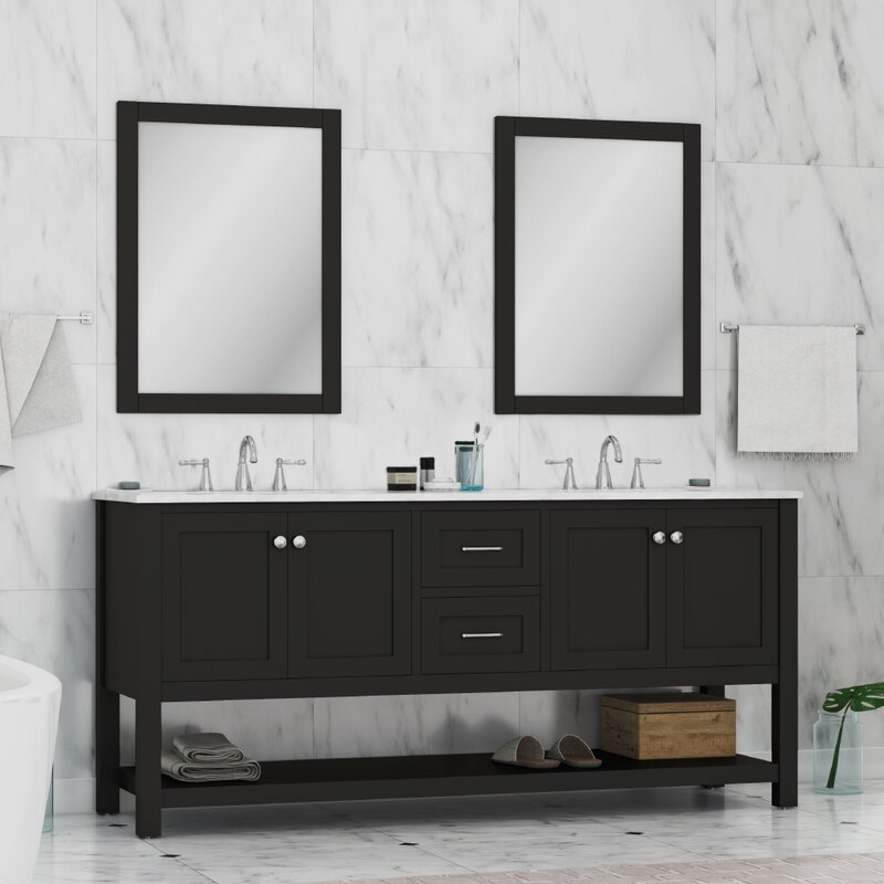 Warburton 72 Double Bathroom Vanity Set Joss Main