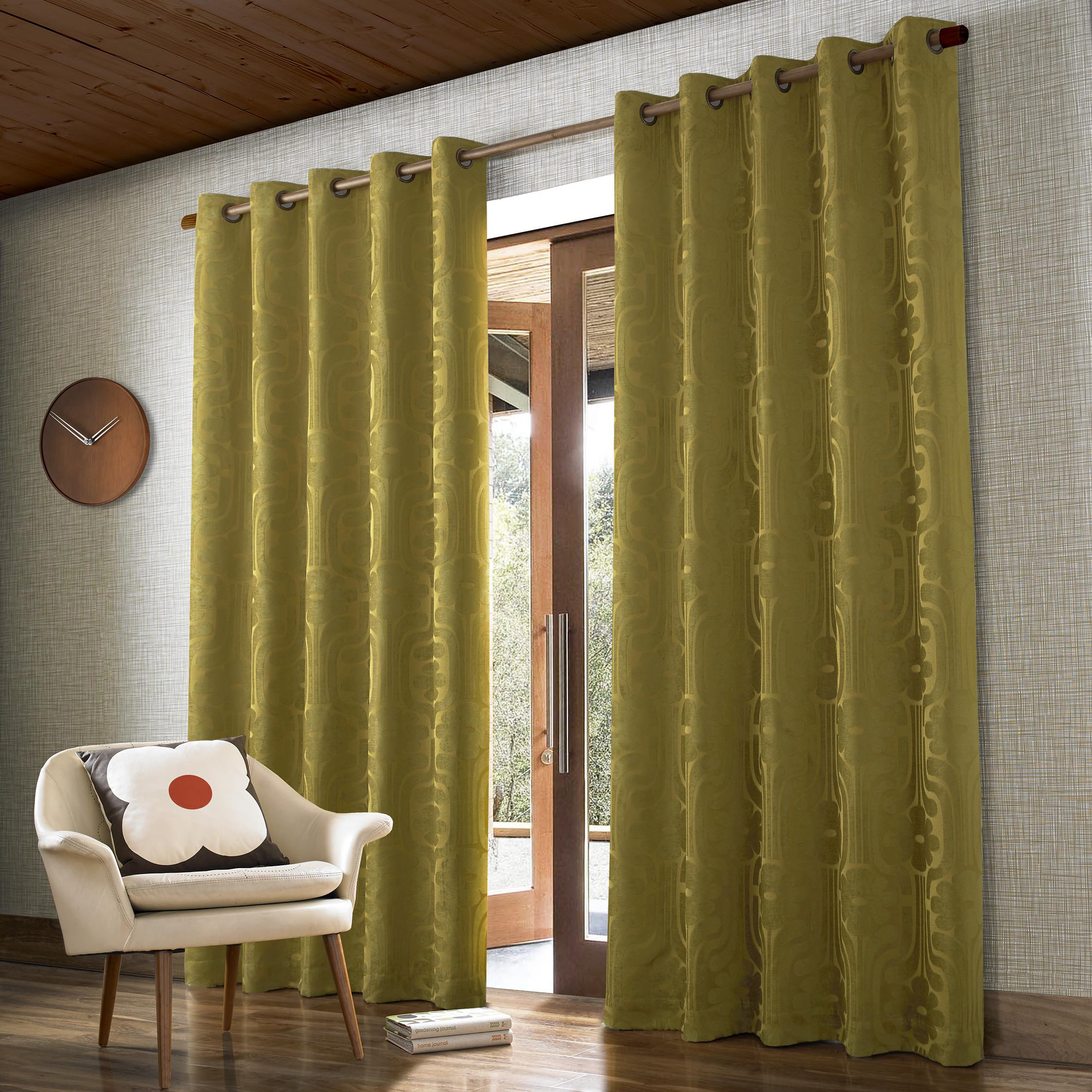 Orla Kiely Climbing Daisy Eyelet Room Darkening Curtains Wayfair