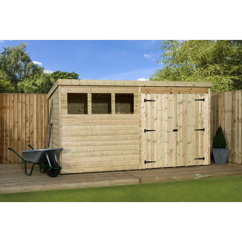 WFX Utility 12 Ft. W x 7 Ft. D Shiplap Pent Wooden Shed 