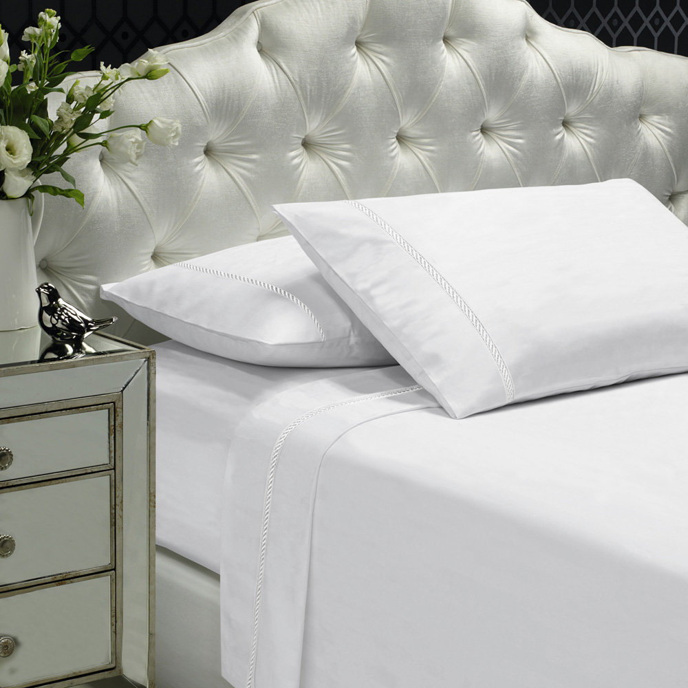 Alcott Hill Coeur Embellished 400 Thread Count 100 Cotton Sheet Set Reviews Wayfair