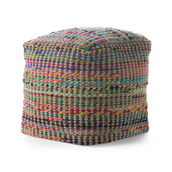 World Menagerie Kalivody 16 Square Plaid Pouf Reviews Wayfair