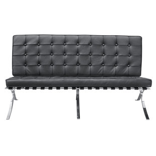 Go to store & view more images Fine Mod Imports Pavilion Leather Loveseat