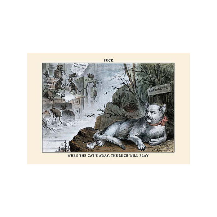 Buyenlarge When The Cats Away The Mice Will Play By Zimmerman