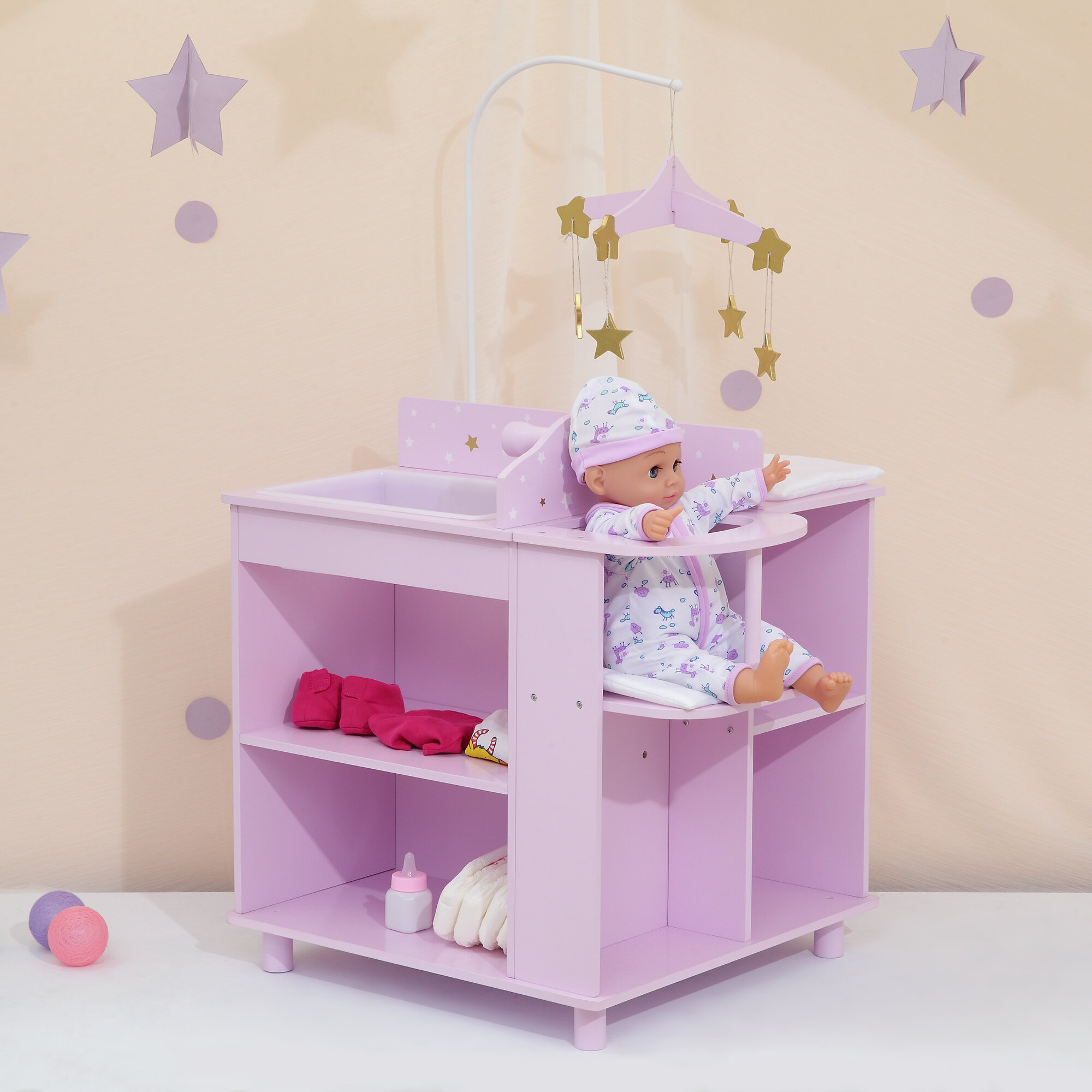 Olivias Little World Twinkle Stars Princess Baby Doll Changing Station With Storage Reviews Wayfair