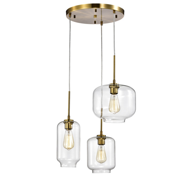 Wrought Studio Schulte 3 Light Cluster Jar Pendant Wayfair
