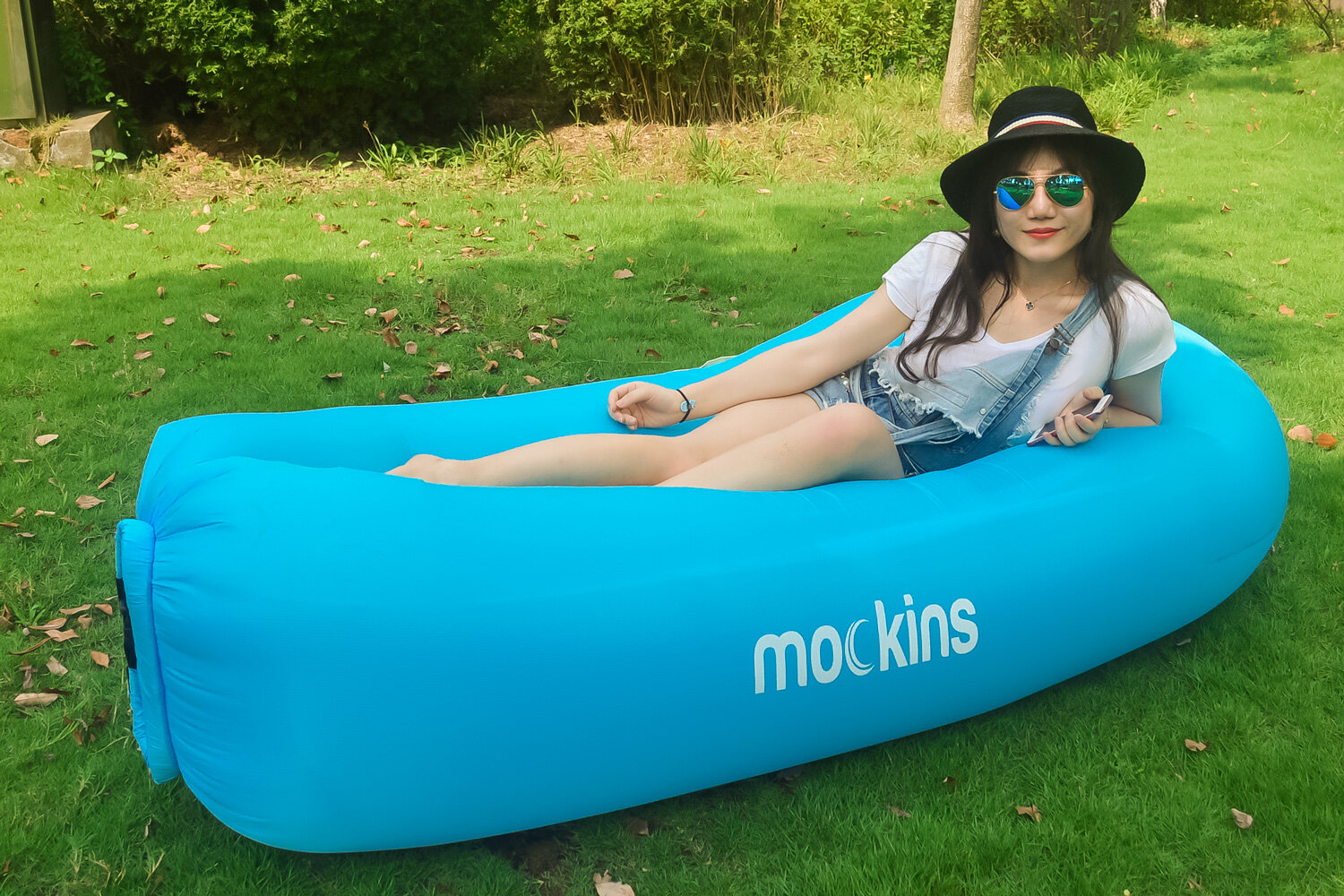 Mockins Inflatable Lounger Waterproof Beach And Hikes Camping Chair ...