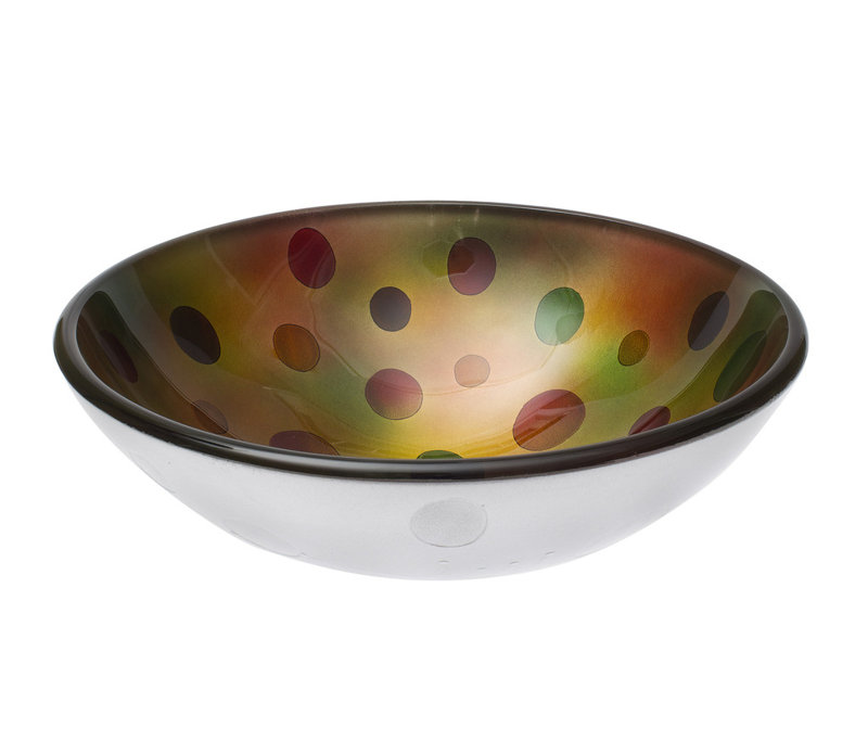 C-H9301 Giovanni Glass Circular Vessel Bathroom Sink