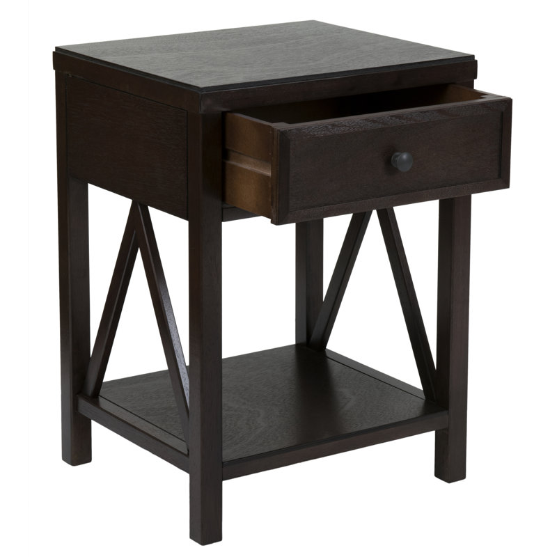 Red Barrel Studio Nealon Solid Wood End Table With Storage