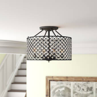 3 Light 18 Unique Statement Bowl Semi Flush Mount Reviews Birch Lane