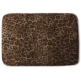 Vandarllin Wild Animal Leopard Printed 3 Piece Plush Bathroom Rugs Set-Non Slip Water Absorbent Shower Bath Mats U-Shape Contoured Toilet Mat Lid Cover 18''x30''+14''x18''+15''x18'' Brown