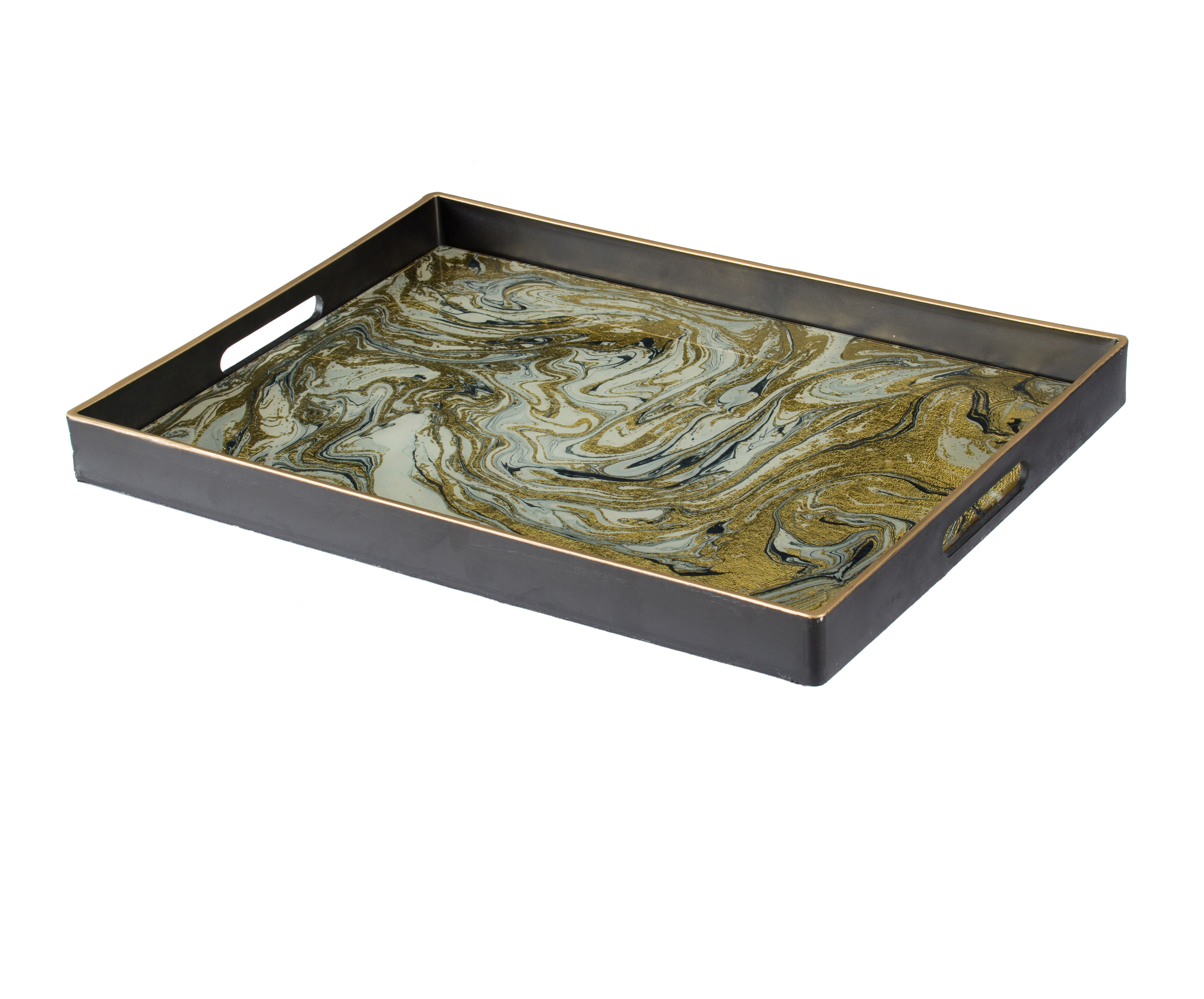 mirrored ottoman tray
