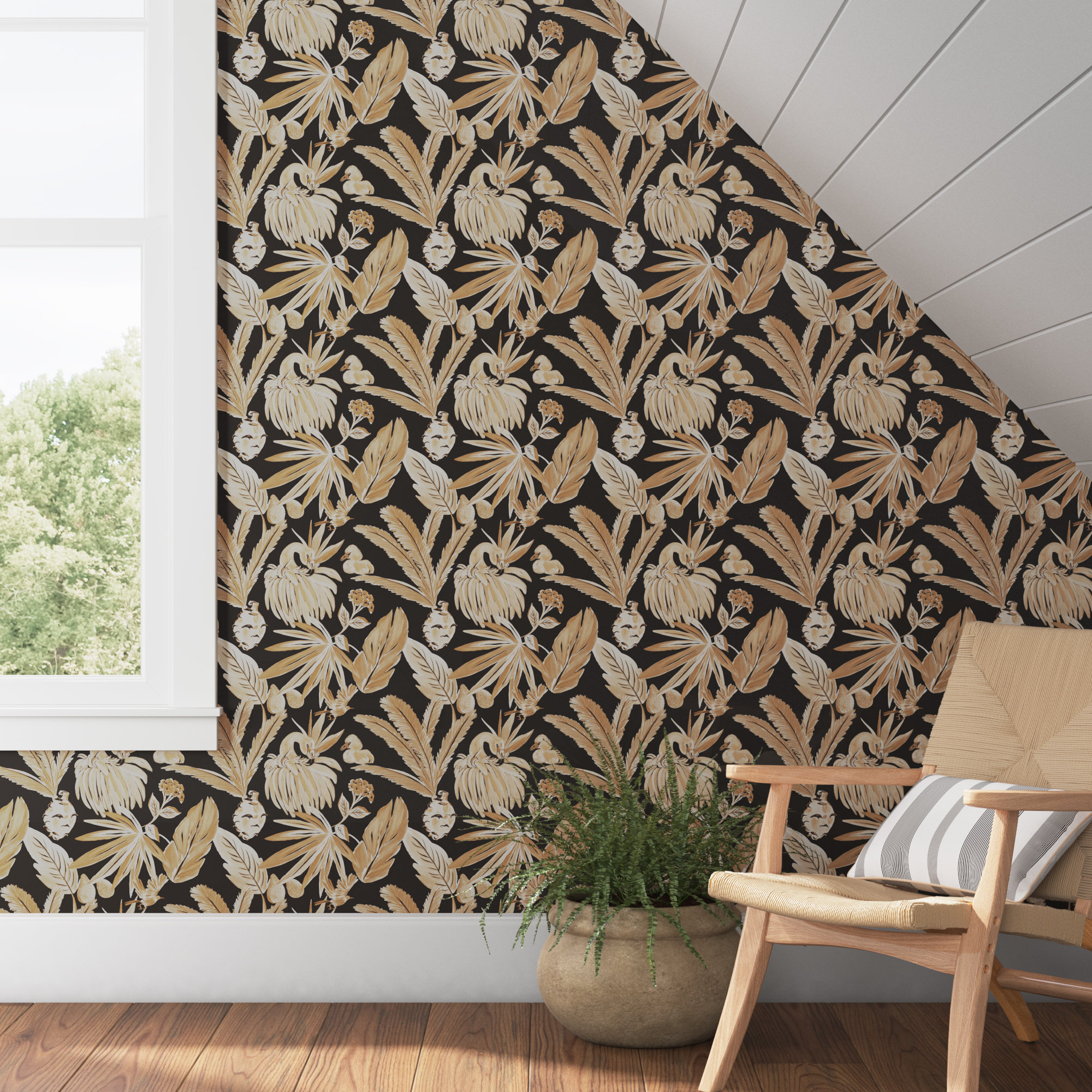 Beachcrest Home Munday Peel & Stick Floral Wallpaper | Wayfair