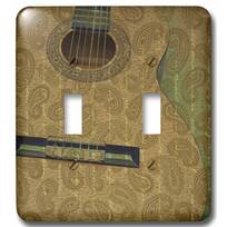 3dRose lsp_110972_1 Cool guitar art with beautiful long stemmed rose Single Toggle Switch Multicolor 