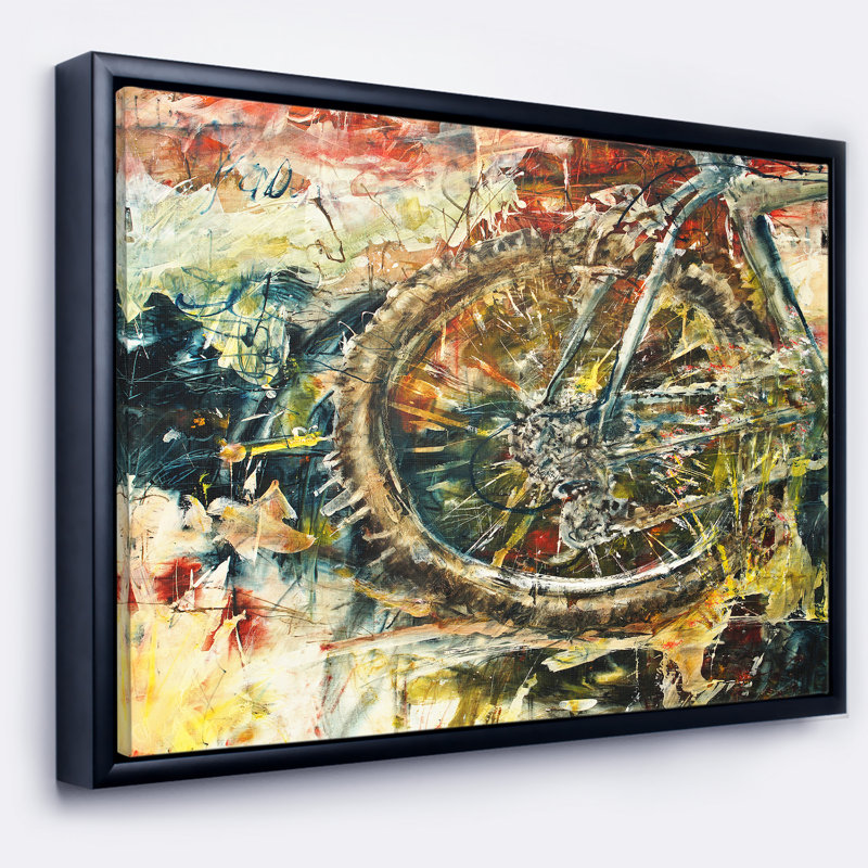 East Urban Home Mountain Bike Framed Oil Painting Print On
