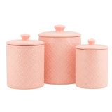 orange tea and coffee canisters