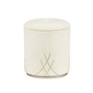 Adela Round Boucle Storage Ottoman By Caracole Compositions