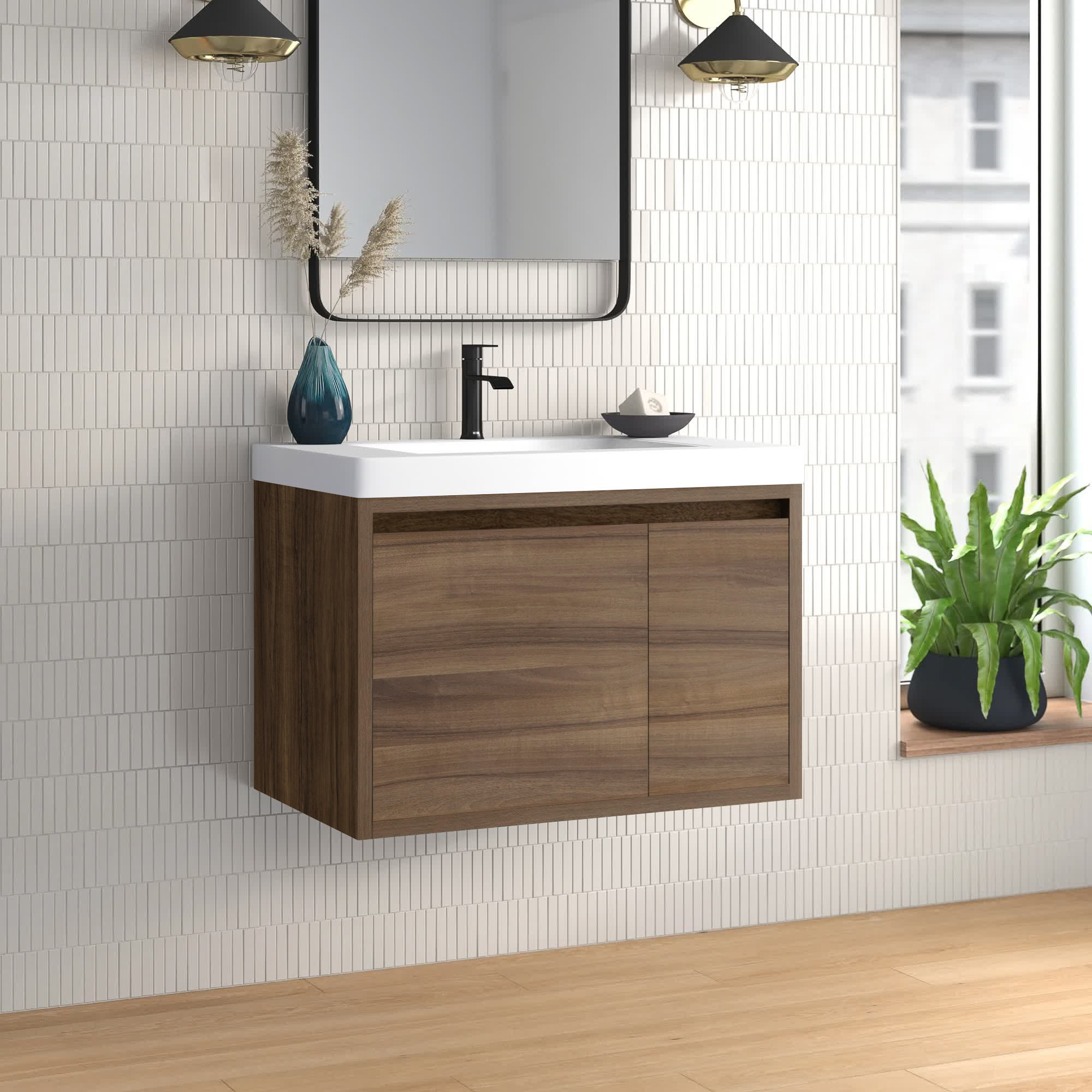 wall mounted bathroom