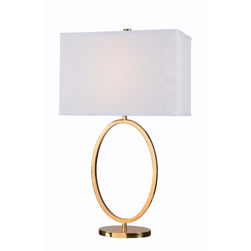 gold circle table lamp