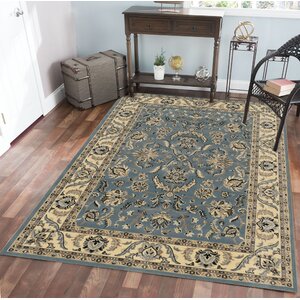 Weiser Rectangle Blue Oriental Area Rug