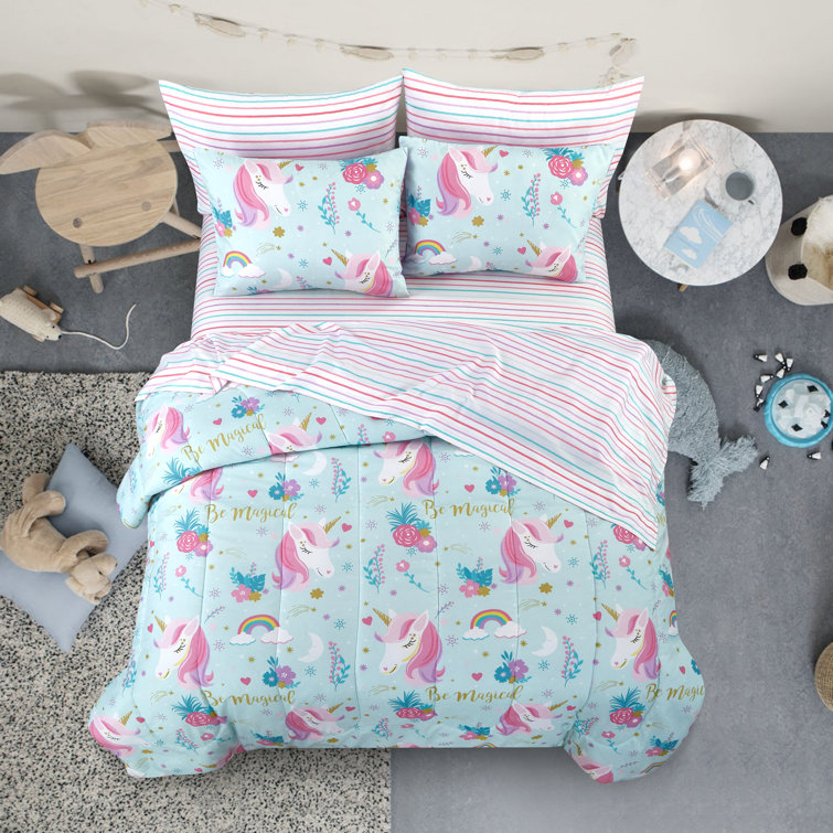 unicorn full size bedding set