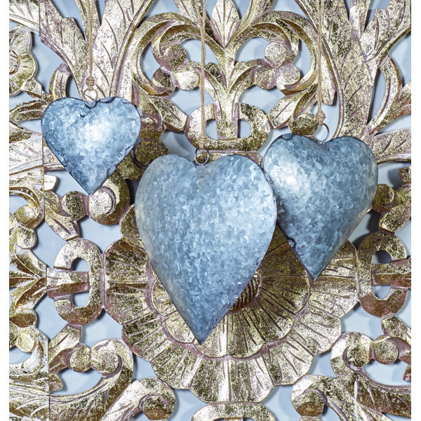 Cole Grey 3 Piece Metal Heart Wall Décor Set Reviews Wayfair