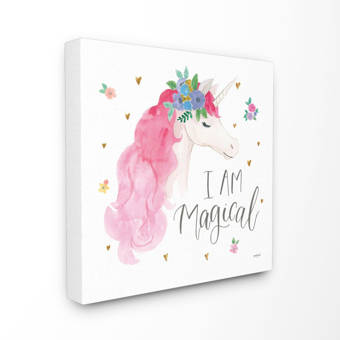 Isabelle Max Lorian I Am Magical Unicorn Watercolor Kids Wall Decor Wayfair Ca