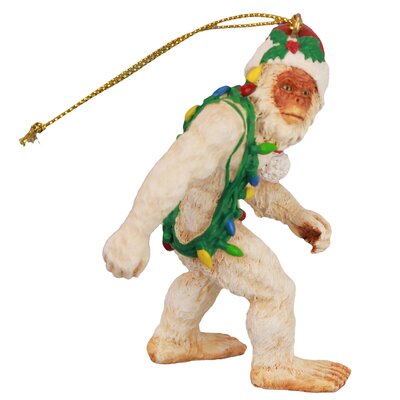 Design Toscano Bigfoot the Abominable Snowman Yeti Holiday Ornament Hanging Figurine