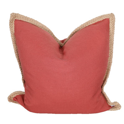 Breakwater Bay Aramantha Feathers Throw Pillow Colour: Coral