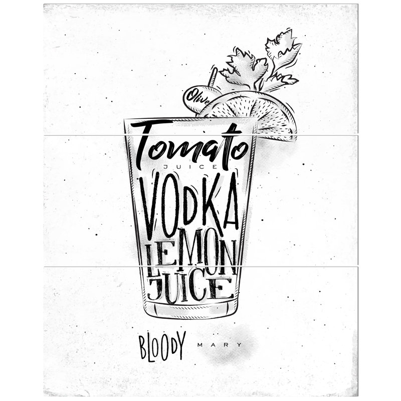 East Urban Home Bloody Mary Cocktail Oil Painting Print Multi Piece Image On Wrapped Canvas Wayfair