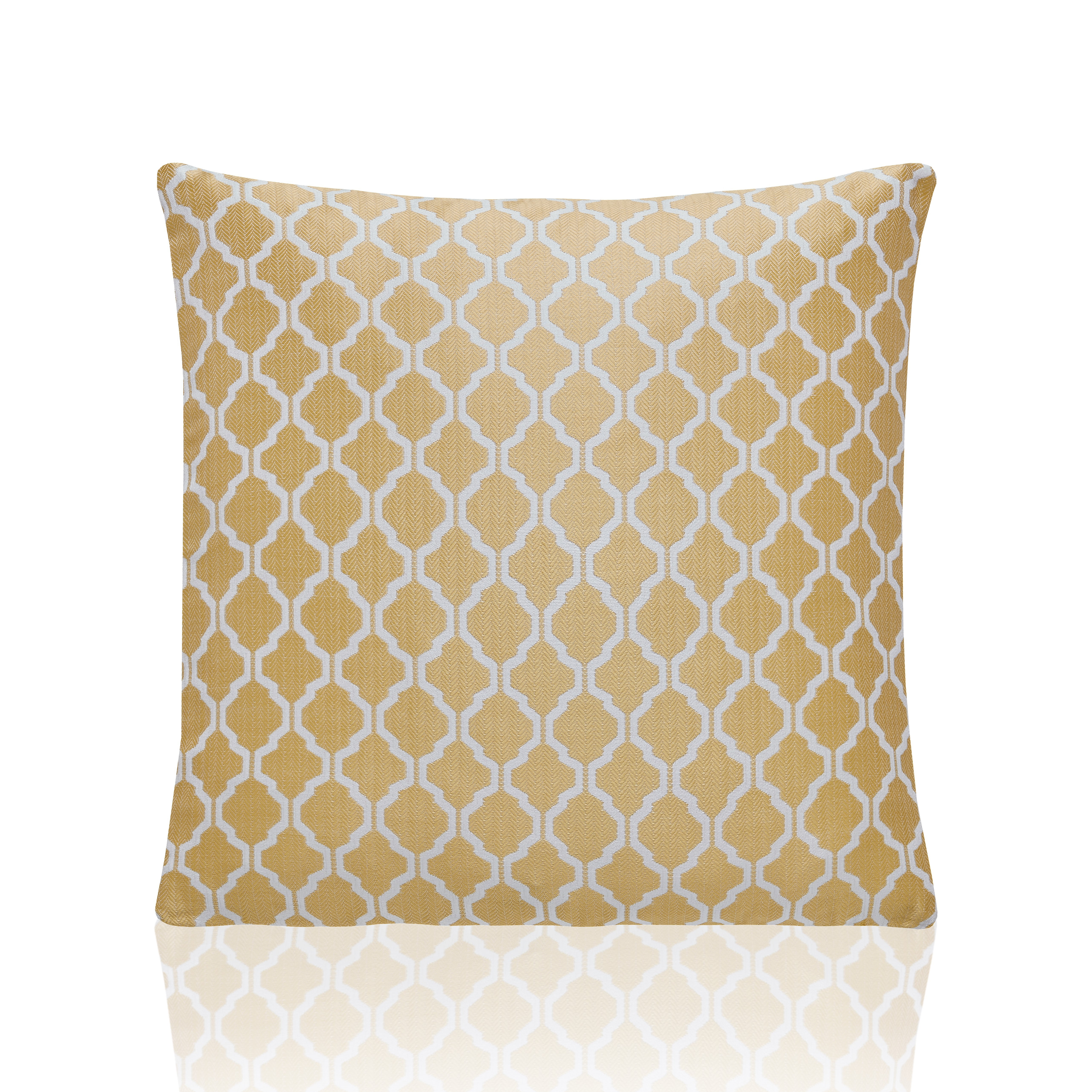 2 X JACQUARD MOROCCAN-STYLE PATTERNED SILVER WHITE 22/" 55CM CUSHION COVERS