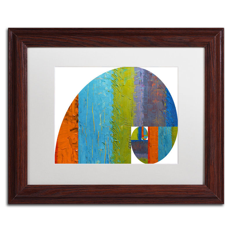 Trademark Art Fibonacci Spiral By Michelle Calkins Framed