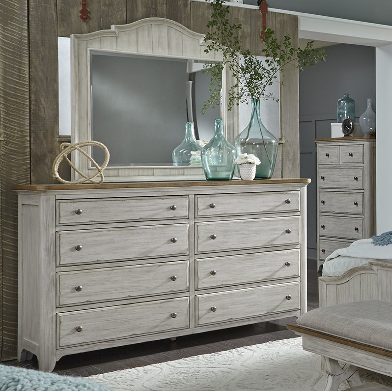 Dalewood 8 Drawer Double Dresser With Mirror Reviews Birch Lane
