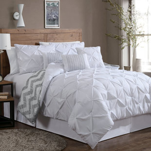 White Comforter With Navy Trim Wayfair Quickview