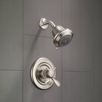T14461 Ss Delta Compel Thermostatic Volume Control Tub And Shower Faucet Trim With Lever Handles And Monitor Reviews Wayfair