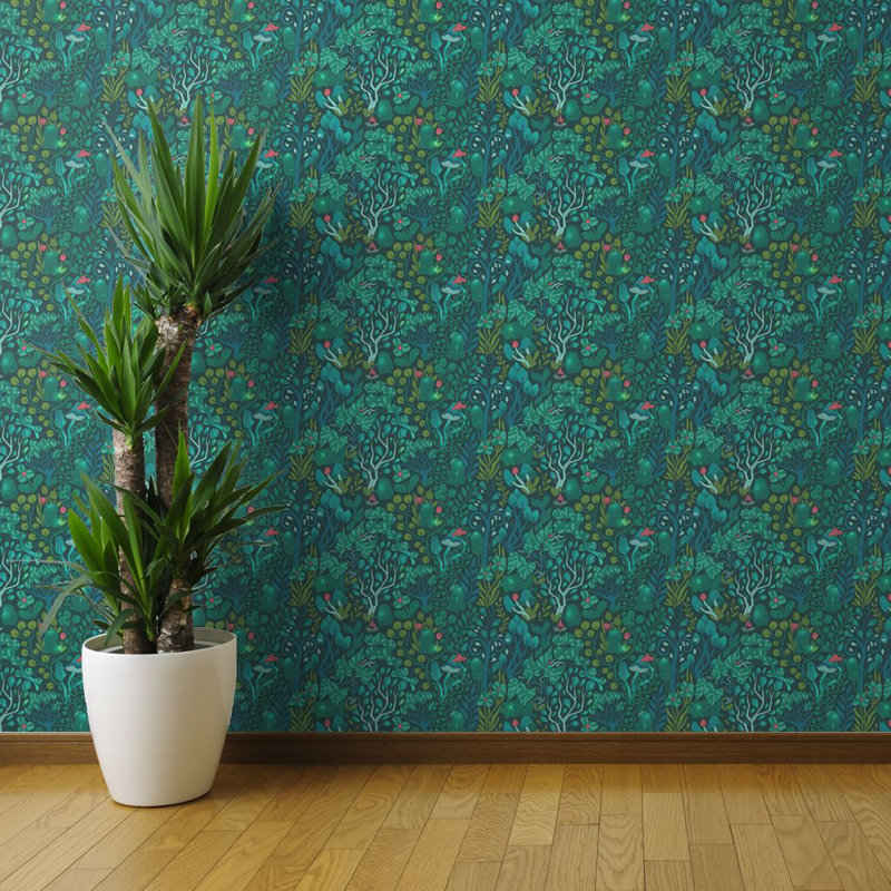 Ebern Designs Benders Forest Removable Peel And Stick Wallpaper