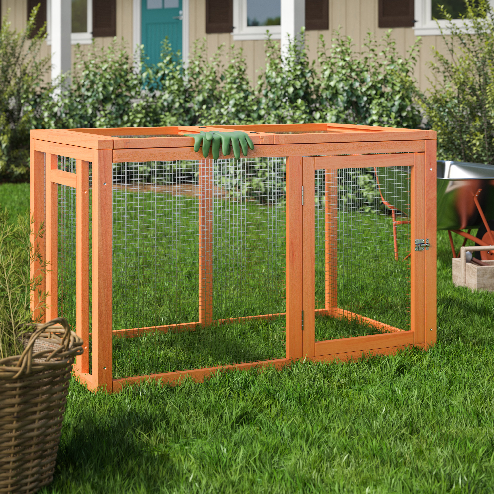 Freddy Outdoor Chicken Run With Mesh Cover